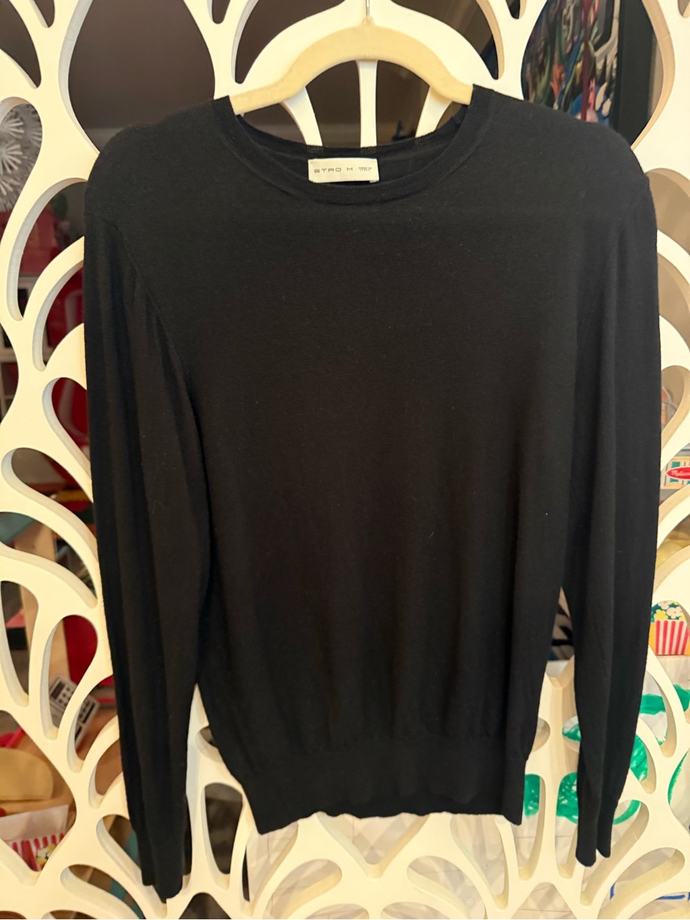 Etro Black Crewneck Sweater